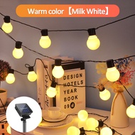 G50 Solar Outdoor String Lights 8 Modes Waterproof Patio Light Plastic Shatterproof Bulbs Fairy Ligh
