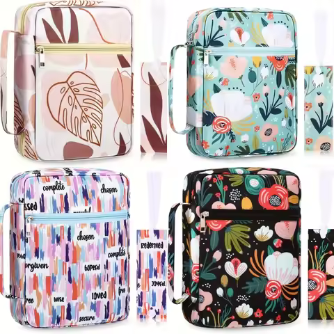 Bible Cover, Bible Cover Women's Bible Bag with Bookmarks Portable Bag Carrying Case for Girls As A 