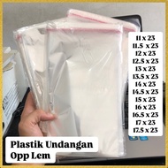 INVITATION PLASTIC / OPP GLUE PLASTIC 11 x 23 11.5 x 23 12 x 23 12.5 x 23 13 x 23 13.5 x 23 14 x 23 