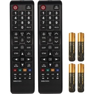 2 Pek Alat Kawalan Jauh BN59-01301A untuk Samsung UA43NU7090 UN55NU7100 UN58NU7100 Smart 4K Ultra HD