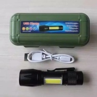 Super Bright Mini Zoom Rechargeable Swat Flashlight With 3 Modes