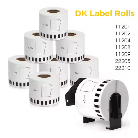 Self Adhesive Sticker Label Paper Roll DK11202 11208 22205 11201 Compatible Brother QL Label Printer