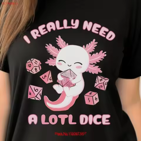 DND AXOLOTL SHIRT dice axolotle cute gift for her goblin hoarding vintage Washed Comfortable Versati