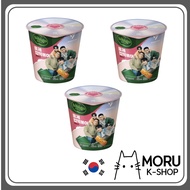 Bibigo Rose Cup Tteokbokki 108g x 3 Cups – Korean K-Food Spicy Creamy Rice Cake | Low Calorie Instan