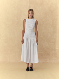 Junes Hope - Elise Dress เดรสสีดำ เดรสสีขาว ชุดสีดำ ชุดสีขาว ชุดทำงาน เดรสทำงาน เดรสยาว