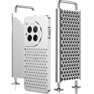 Case for OnePlus 12 Metal Hollow Heat Dissipation Holes Buckle Back Cover for OnePlus 12 Spring Buck