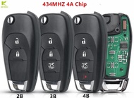 Keyecu Replacement Remote Flip Key Fob 433.92Mhz With 4A Chip 234 B
