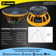 READY STOK SPEAKER 12 INCH LINEAR 12W04 SPEKER 12IN LINEAR 12W04