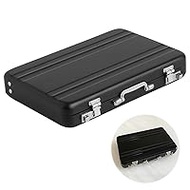 Money Case as a Money Gift, Voucher Packaging, Mini Briefcase Made of Aluminium with Snap Closure, Creative as a Wedding Gift and Greeting Card, Ideal as a Gift for Friends (Black)
