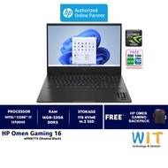 HP Omen 16-wf0067TX Gaming Laptop /Intel Core i7-13700HX /16GB-32GB RAM /1TB SSD /16.1" QHD  /NVD RTX4050 /W11  /2 Yrs Onsite &amp; ADP Warranty
