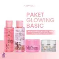 [Free Pouch] AL AMIN SKINCARE PAKET GLOW WHITE FOR NORMAL SKIN