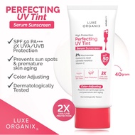 Luxe Organix Perfecting UV Tint Serum Sunscreen SPF 50 PA +++. Shop AAbiz SG #04-66 Lucky Plaza.