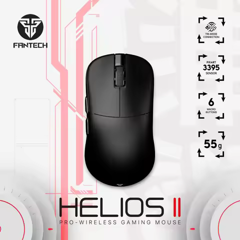 FANTECH HELIOS II XD3 V3 Wireless Gaming Mouse PAW3395 26000DPI Ultralight 55g TTC Gold Switch Mice 