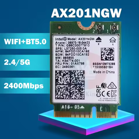 2.4Gbps Wifi 6 Wireless Card For Intel AX201 AX201NGW CNVio 2 Bluetooth 5.0 Network Wifi Card Adapte