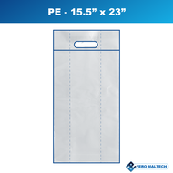 Plastic Packaging for Lampin with Handle Hole | PE/PP Plastic Bag | Plain/Blue Random Colour | 11 x