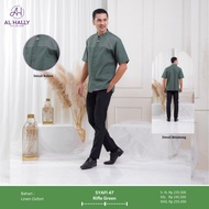 Gamis Koko Couple Dewasa ALHALLY COUPLE 47 RIFLE GREEN || SAFIRA - SYAFI