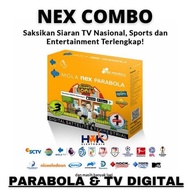 Receiver Stb Tv Digital Nex Parabola Combo Bonus All Channel 1 Bulan