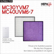 Daikin MC30YVM7 MC40UVM6-7 MC55UVM6 MCK55TVM6 Compatible Replacement Hepa Carbon Filter - Hepalife