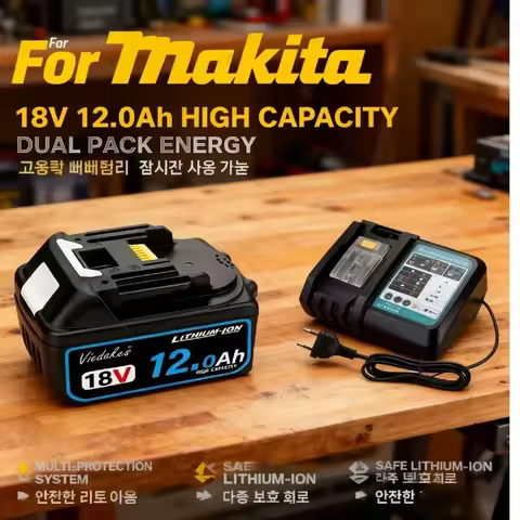 Original 18V Battery, 12.0Ah 10.0Ah 8.0Ah, for Makita 18V power tool DDF487 DTW700 DGA405 DTD173 DJV