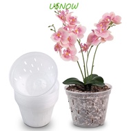 USNOW Orchid Pot Excellent Drainage Breathable Transparent Stomata Plastic Plant Pots