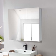 Wall-mounted Aluminum Bathroom Mirror Cabinet Height 70cm Waterproof Toilet Mirror Cabinet Storage Box Cabinet Mirror Box Bathroom Mirror