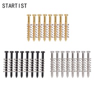[STARTIST] 8 Set Electric Guitar/Bass Screws Straight Springs Replacement Accs Black