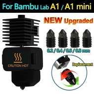 Best Value For Bambu Lab A1 Mini Printer Hotend Kit 0.2/0.4/0.6/0.8mm Nozzle Hardened Steel For Bamb