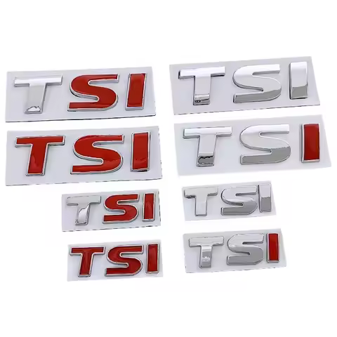 Metal TSI Car Body Side Emblem Rear Trunk Badge Sticker for Volkswagen VW Touareg Tiguan Polo Vento 