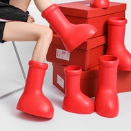 ZH [Ready Stock] Anime Creative Unisex Rain Boots Big Red Shoes Red Astro Boots Cartoon Cute Rain Bo