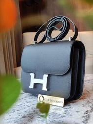 💼 Hermes Constance 19 Noir 89 Epsom Palladium Hardware👜(黑銀康康)