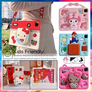 Kids Safe 3D KT Cat Cartoon Tablet Cover Protective Case with stand for iPad 12th 11th A16 10th 9th 