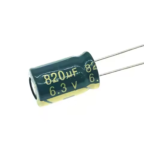 12pcs/lot 6.3V 820UF 8*12 Low ESR / Impedance high frequency aluminum electrolytic capacitor 820UF 6