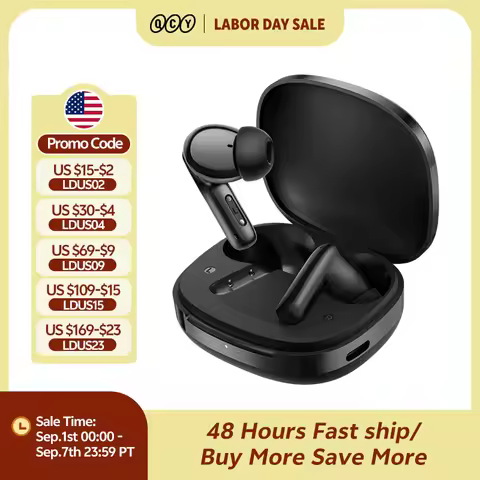 QCY T13 Pro HT23 Adaptive ANC Wireless Earbuds 13mm Drivers Powerful Bass 50dB Hybrid ANC Bluetooth 