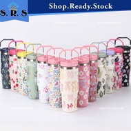 SRS_ 900ml Tumbler Thermos Bottle with Straw Aesthetic Tumbler Botol Air Tahan Sejuk Aquaflask Tumbl