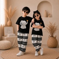 Lsingers Kids Unisex Kids T-shirt Short Sleeve Cute Knitted Elephant Design Distro Cool Premium (6-1