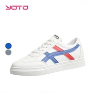 YOTO Versatile White Rubber Shoes Casual Lace Up Running Shoes for Women Low Top Sneakers