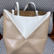 （售出）LOEWE Puzzle Medium Fold Tote 奶茶拼色 中號