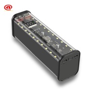 21700 DIY Power Bank Case Supports 4x21700 Batteries PD20W Powerbank Case LED Screen Transparent Bat