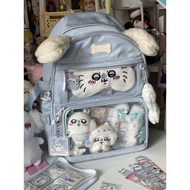 Cute Transparent Backpack PVC Concert Backpack 14 Inch Laptop School Bag Korean Style/ITA Bag