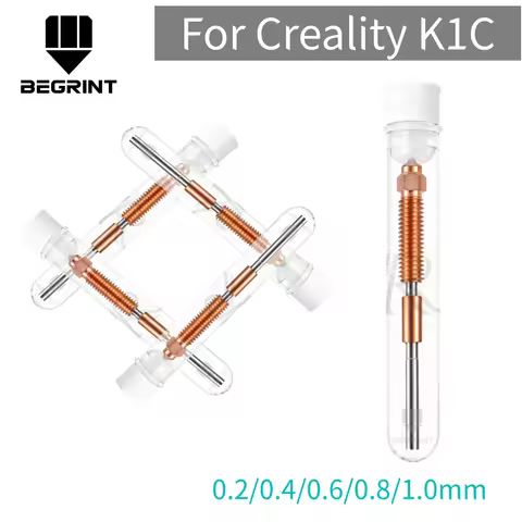 For Creality K1 K1C K1 Max Ender 3 V3 Plus Hardened Steel Nozzle 0.2-0.8mm Multi Options Printing Sm