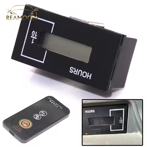 Reamocea New Industrial Black Hour Meter Timer DC12 36V For Doosan Daewoo Excavator DH60 80 150 220 