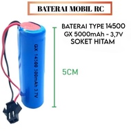 Baterai soket hitam AA 37V 500mAh Batre charge RC remote battery