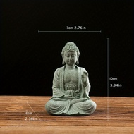 Buddha Statue Fish Tank Decoration Mini Buddhism Figurine Desk Topper Tablescape Decor Home Zen Stat