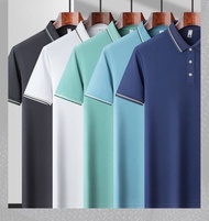 MNO.9 Polo 9588 เสื้อโปโล สีพื้น สีล้วน คอปก มีกระดุมคอ เสื้อคอปก เสื้อแขนสั้นชาย2024 เสื้อฤดูร้อน เ