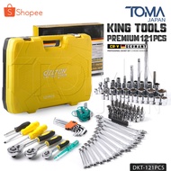 DELTON King Tools Tool Set Wrench Block 121 Pieces (Large Set) Size 1/4 Inch 3/8 1/2 Model Dkt-121PC