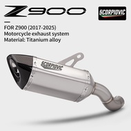 For Z900 2017-2025 Silp on Motorcycle Titanium alloy Exhaust Muffler Pipe Escape Moto With DB Killer