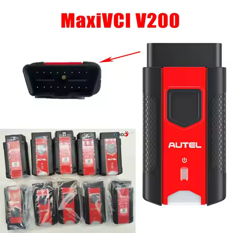 Autel MaxiVCI V200 Blue-tooth Interface OBD2 Support CAN FD Used with KM100/ MS906Pro TS ITS600K KM1