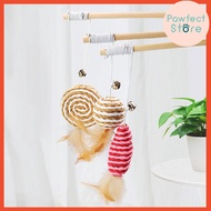 Cat Teaser Fun Cat Wooden Stick Training Teaser | Cat Playing Stick | Mainan Kucing Pet Toy interact