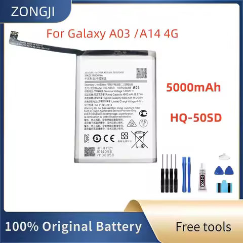 New Battery HQ-50SD For Galaxy A03 A03S 5000mAh High Quality Internal Rechargeable L-ion + Free Tool
