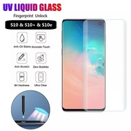 Kính Cường Lực Full Màn Hình Keo Nước UV Cho Samsung Galaxy S10 S10 Plus